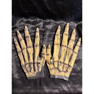 Adult OSFA Extra long Latex Skeleton Hands Halloween Costume Cosplay